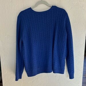 Ralph Lauren Cashmere cable- knit blue sweater size 2XL